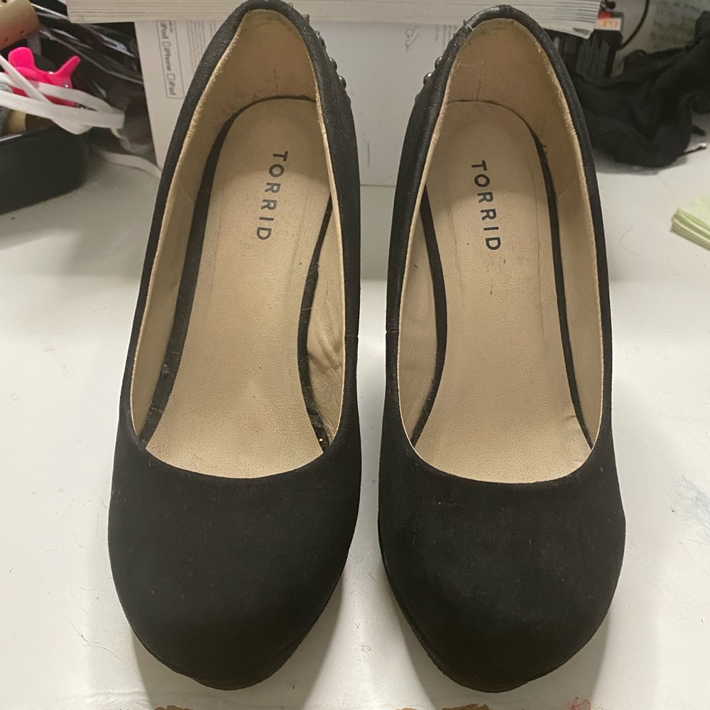Torrid 8W wide width Studded wedges